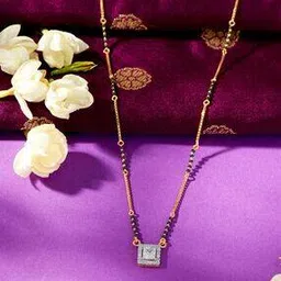 p n gadgil jewellers Women Yellow Gold Stone-Studded Mangalsutra-picture-35