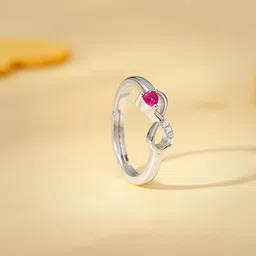 giva Women Sterling Silver Loving Eternity Adjustable Ring image 1