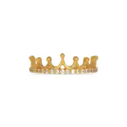 bhima jewels Women Yellow Gold Crown Stone-Studded Ring-picture-16