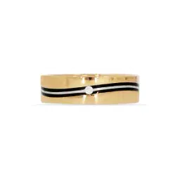 bhima jewels Men Yellow Gold Coral Lined Ring image 1