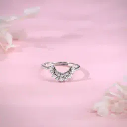 giva Women Sterling Silver See the Moon Ring image 1