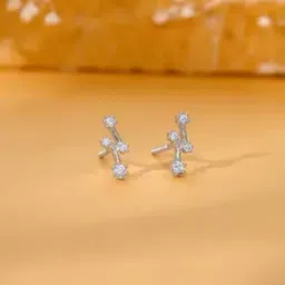 giva Women Sterling Silver Classy Glitter Stud Earrings-picture-10