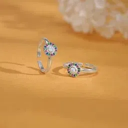 giva Women Sterling Silver Anam Adjustable Toe Rings-picture-44