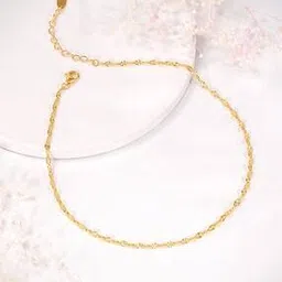 giva Women Sterling Silver Gold-Plated Vintage Beauty Anklets-picture-20