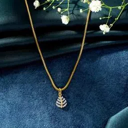 p n gadgil jewellers Women Yellow Gold Natures Grace Diamond-Studded Pendant-picture-52
