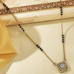 p n gadgil jewellers Women Yellow Gold Square Grace Mangalsutra-picture-11