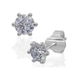 anayra 925 Sterling Silver Unique Solitaire Stud Earrings-picture-10