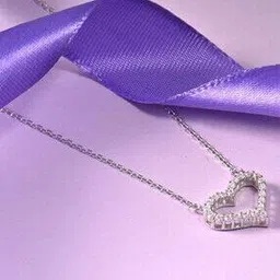 rachiva Women Sterling Silver Heart Affection Love Pendant with Chain-picture-15
