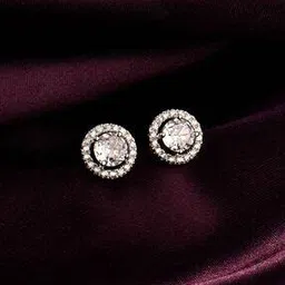rachiva Women Sterling Silver Timeless Spark Round Stud Earrings-picture-41