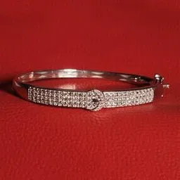 hiflyer jewels Women Sterling Silver Cubic Zirconia Kada Bracelet-picture-13
