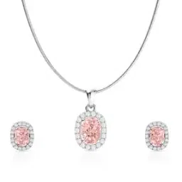 anayra Women Sterling Silver Dual-Toned Necklace & Earring Set-picture-27