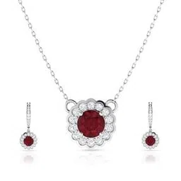 anayra Women Sterling Silver Necklace & Earring Set-picture-14