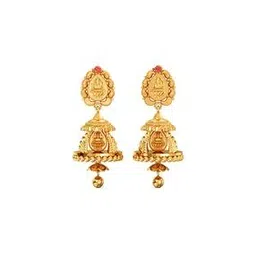 joyalukkas Women Yellow Gold Jhumka Earrings-picture-26