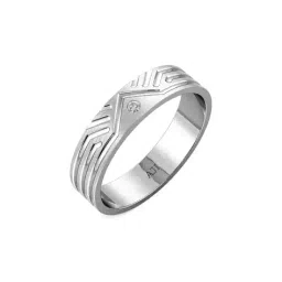 joyalukkas Men Platinum Diamond-Studded Band Ring image 1