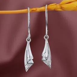 vanbelle Women Sterling Silver Rhodium-Plated Contemporary Drop Earrings-picture-36
