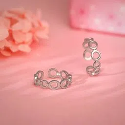 giva Women Sterling Silver Mystic Circles Toe Rings-picture-53