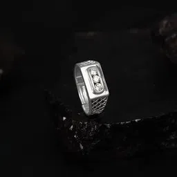 Men Sterling Silver Band Ring-image-90
