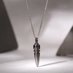 giva Men Sterling Silver Bullet Pendant with Chain-picture-50