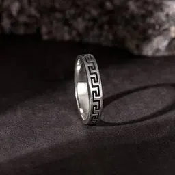 giva Men Sterling Silver Mystique Band Ring-picture-40