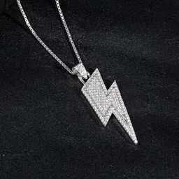 giva Men Sterling Silver Lightning Pendant with Chain-picture-27