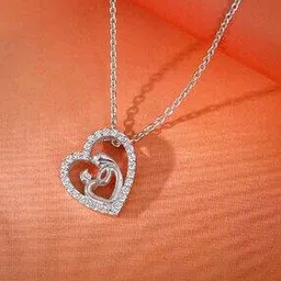 giva Women Sterling Silver Together Always Pendant with Chain-picture-51