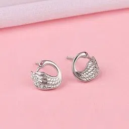 giva Women Sterling Silver Swan Stud Earrings-picture-21