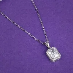 giva Women Sterling Silver Stone-Studded Pendant with Chain-picture-39