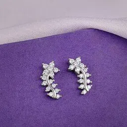 giva Women Sterling Silver Floral Stud Earrings-picture-49