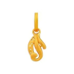 muthoot pappachan Women Yellow Gold Orane Leaf Pendant-picture-11