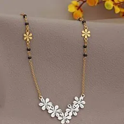 carlton london Women Sterling Silver Glass Bead Mangalsutra-picture-48