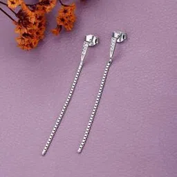 vanbelle Women Sterling Silver Link Drop Earrings-picture-45