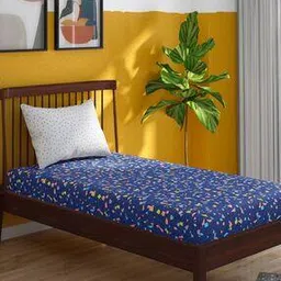 portico 144 TC Printed Single Bedsheet with Pillow Cover-picture-46