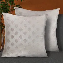 home expressions usa Set of 2 Cushion Covers with Woven Motifs 16" x 16"-picture-47