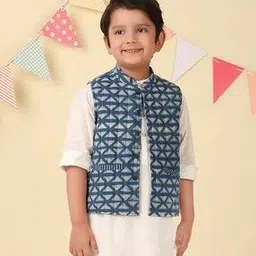 fabindia Boys Geometric Print Waiscoat-picture-19