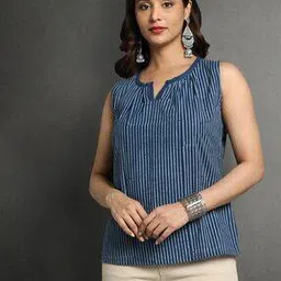 indie picks Dye & Double Dabu Print Relaxed Fit Top-picture-31