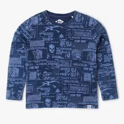 Graphic Print Crew-Neck T-shirt-image-87