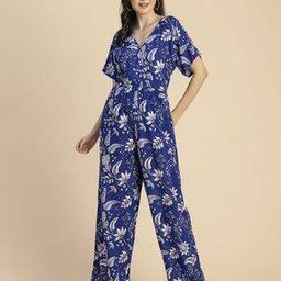 moomaya Women Floral Print Jumpsuit with Insert Pockets-picture-43