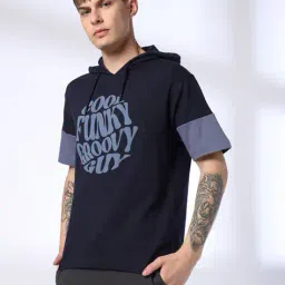 teamspirit Men Typographic Print Boxy Fit Hooded T-Shirt image 1