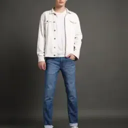Men Mid-Wash Arthur Straight Jeans-image-1