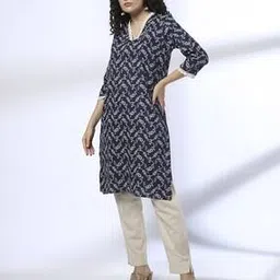 avaasa mix n' match Women Paisley Print Straight Kurta-picture-18