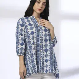 siyahi Women Geometric Print Relaxed Fit Tunic image 1