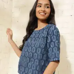 fabindia Women Printed Round-Neck Top-picture-35