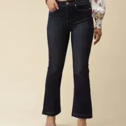 label ritu kumar Lightly Washed Flared Jeans-picture-37
