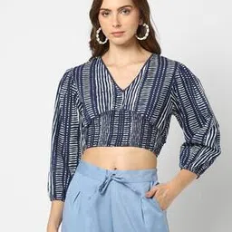 yousta Women Printed Regular Fit Crop Top-picture-50