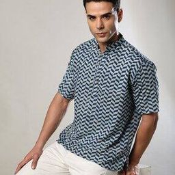 indie picks Handblock Print Natural Hand-Dyed Kashish Double Dabu Cotton Kurta-picture-44