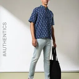 indie picks Handblock Print Natural Hand-Dyed Short Kurta-picture-26