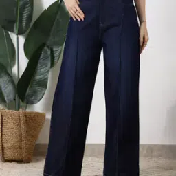 Shein Fly With Button Closure Mid Wash Pintuck Jeans-picture-29