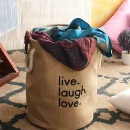 Typographic Print Foldable Laundry Bag-image-21