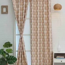 Set of 2 Printed Eyelets Door Curtains-image-47