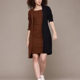 buda jeans co Women Colourblock A-Line Dress image 1
